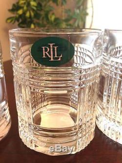 ralph lauren glen plaid double old fashioned glasses