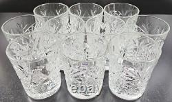 10 Libbey Hobstar Double Old Fashioned Set Clear Emboss Etch Whiskey Tumbler Lot