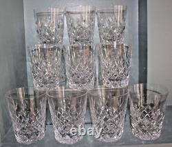 10 vintage Lenox Cut Crystal CAPELLA Galaxy Barware Double Old-Fashioned Glasses