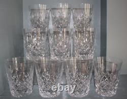 10 vintage Lenox Cut Crystal CAPELLA Galaxy Barware Double Old-Fashioned Glasses