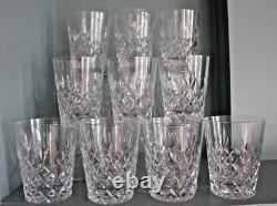 10 vintage Lenox Cut Crystal CAPELLA Galaxy Barware Double Old-Fashioned Glasses