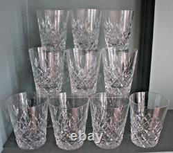 10 vintage Lenox Cut Crystal CAPELLA Galaxy Barware Double Old-Fashioned Glasses