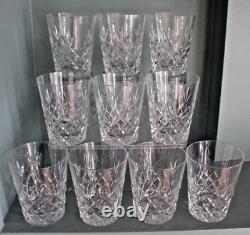 10 vintage Lenox Cut Crystal CAPELLA Galaxy Barware Double Old-Fashioned Glasses