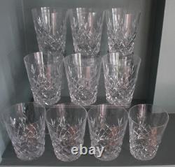 10 vintage Lenox Cut Crystal CAPELLA Galaxy Barware Double Old-Fashioned Glasses