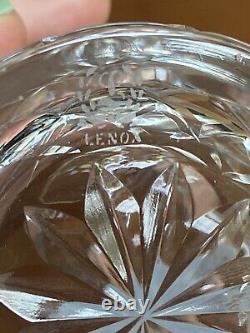 10 vintage Lenox Cut Crystal CAPELLA Galaxy Barware Double Old-Fashioned Glasses