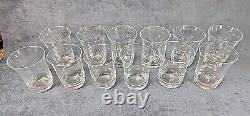 12 Classic Clear by Vietri Puccinelli Double Old Fashioned Glasses Poland s-1B