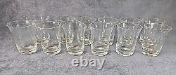 12 Classic Clear by Vietri Puccinelli Double Old Fashioned Glasses Poland s-1B