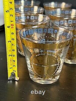 13 Culver 3 1/2 Coronet Double Old Fashioned Bar Glasses