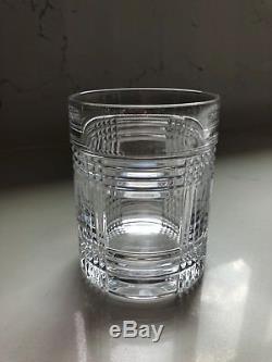 13 RALPH LAUREN HOME Glen Plaid Whiskey Double Old Fashioned Crystal Glasses