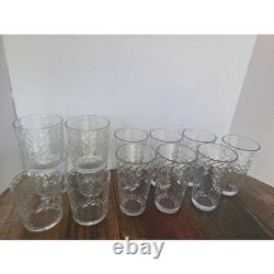 13pc Clear Glassware Set Lattice Basketweave Highball & Double Old Fashioned 13pc Clear Glassware Set Lattice Basketweave Highball & Double Old Fashioned