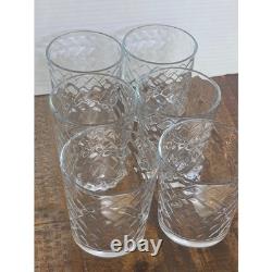 13pc Clear Glassware Set Lattice Basketweave Highball & Double Old Fashioned 13pc Clear Glassware Set Lattice Basketweave Highball & Double Old Fashioned