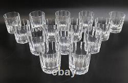 14 Baccarat France Crystal Glass Double Old Fashioned Goblets in Monaco, Signed