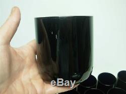18 Libbey Metropolitan Black Amethyst Tumblers & Double Old Fashioned Glasses