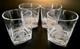 (192) Harry Potter Set Of 4 Whiskey Double Old Fashioned Glasses MINT