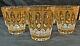 1950's Culver 22k Gold Regency White Double Old Fashioned Glasses