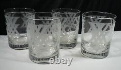 1995 Mignon Faget Talismann XXV Double Old Fashioned Glasses 25 Years Sterling