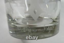 1995 Mignon Faget Talismann XXV Double Old Fashioned Glasses 25 Years Sterling