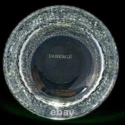 1 (One) FABERGÉ WAFFLE Cut Lead Crystal DBL Old Fashioned Glass-DISCONTINUED
