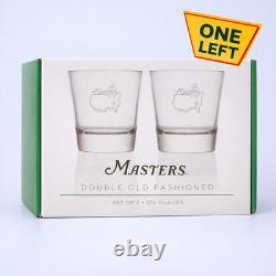 2025 Masters Augusta National Double Old Fashioned Glasses Set of 2. NEW IN BOX