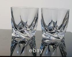 2Marked Mikasa Motion Double Old Fashioned Crystal Whiskey Glasses Discontinued