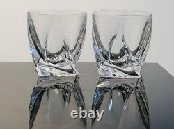 2Marked Mikasa Motion Double Old Fashioned Crystal Whiskey Glasses Discontinued
