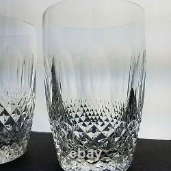 2PC WATERFORD Crystal Colleen Double Old Fashioned Glass Tumblers 4 3/8