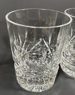 2Waterford Lismore Crystal Double Old Fashioned Round Bottom Whiskey Glasses
