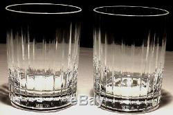 2 BACCARAT CRYSTAL HARMONIE #2 DOUBLE OLD FASHIONED TUMBLERS 4 1/8 12 oz