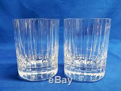 2 Baccarat Crystal Harmonie #2 Double Old Fashioned Tumblers 4 1/8 Tall