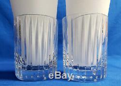 2 Baccarat Crystal Harmonie #2 Double Old Fashioned Tumblers 4 1/8 Tall
