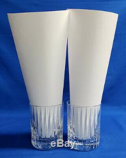 2 Baccarat Crystal Harmonie #2 Double Old Fashioned Tumblers 4 1/8 Tall