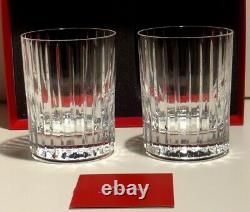 2 Baccarat Crystal Harmonie Double Old Fashioned Glasses 4 1/8 Double Signed