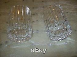 2 Baccarat Crystal Harmonie Double Old Fashioned Tumbler Glasses 4 1/8