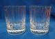 2 Baccarat Crystal Harmonie Pattern Double Old Fashioned Whisky Glasses 4 1/8