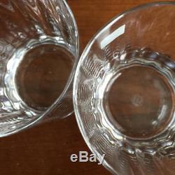 2 Baccarat Crystal Montaigne Optic Tumblers Double Old Fashioned Glasses 12Oz 4