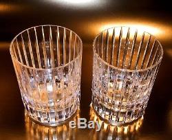 2 Baccarat HARMONIE Crystal Double Old-Fashioned Whiskey Tumblers 4.125 Tall