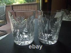 2 Double Old Fashioned Tumbler Glass 4-3/8 Waterford Crystal Millennium 5 Toast
