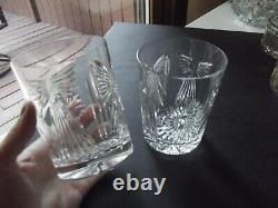 2 Double Old Fashioned Tumbler Glass 4-3/8 Waterford Crystal Millennium 5 Toast