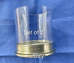 2 Glasses 12 Oz Double Old Fashioned MATCH Pewter Convivio COSI TABELLINI Italy