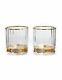 2 Hudson Double Old Fashioned Glass 14K Gold Antique Finish JAY STRONGWATER
