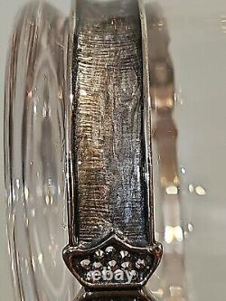 2 Jay Strongwater Hudson Double Old Fashion Glasses Gray-Silver enameled jeweled