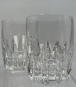 2 Lenox Firelight Clear Double Old Fashioned Glasses 315159 Heavy Crystal