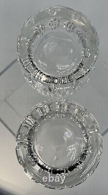 2 Lenox Firelight Clear Double Old Fashioned Glasses 315159 Heavy Crystal
