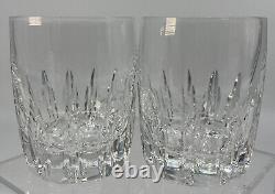 2 Lenox Firelight Clear Double Old Fashioned Glasses 315159 Heavy Crystal