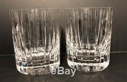 2 Mint Baccarat Harmonie Double Old Fashioned Tumblers 4 1/8 X 3 1/4