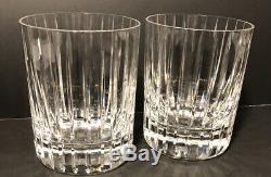 2 Mint Baccarat Harmonie Double Old Fashioned Tumblers 4 1/8 X 3 1/4