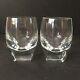 2 Moser Crystal Bar Ice Bottom Double Old Fashioned Rocks Whiskey Glasses