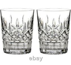 2 New Waterford Crystal Lismore Double Old Fashioned Tumbler Glasses In Box
