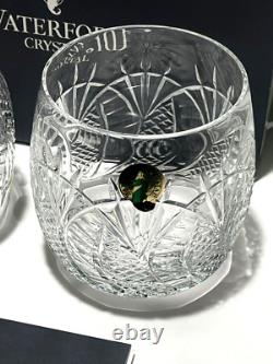 2 New Waterford Crystal Seahorse Double Old Fashioned Tumbler Glasses In Box