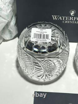 2 New Waterford Crystal Seahorse Double Old Fashioned Tumbler Glasses In Box